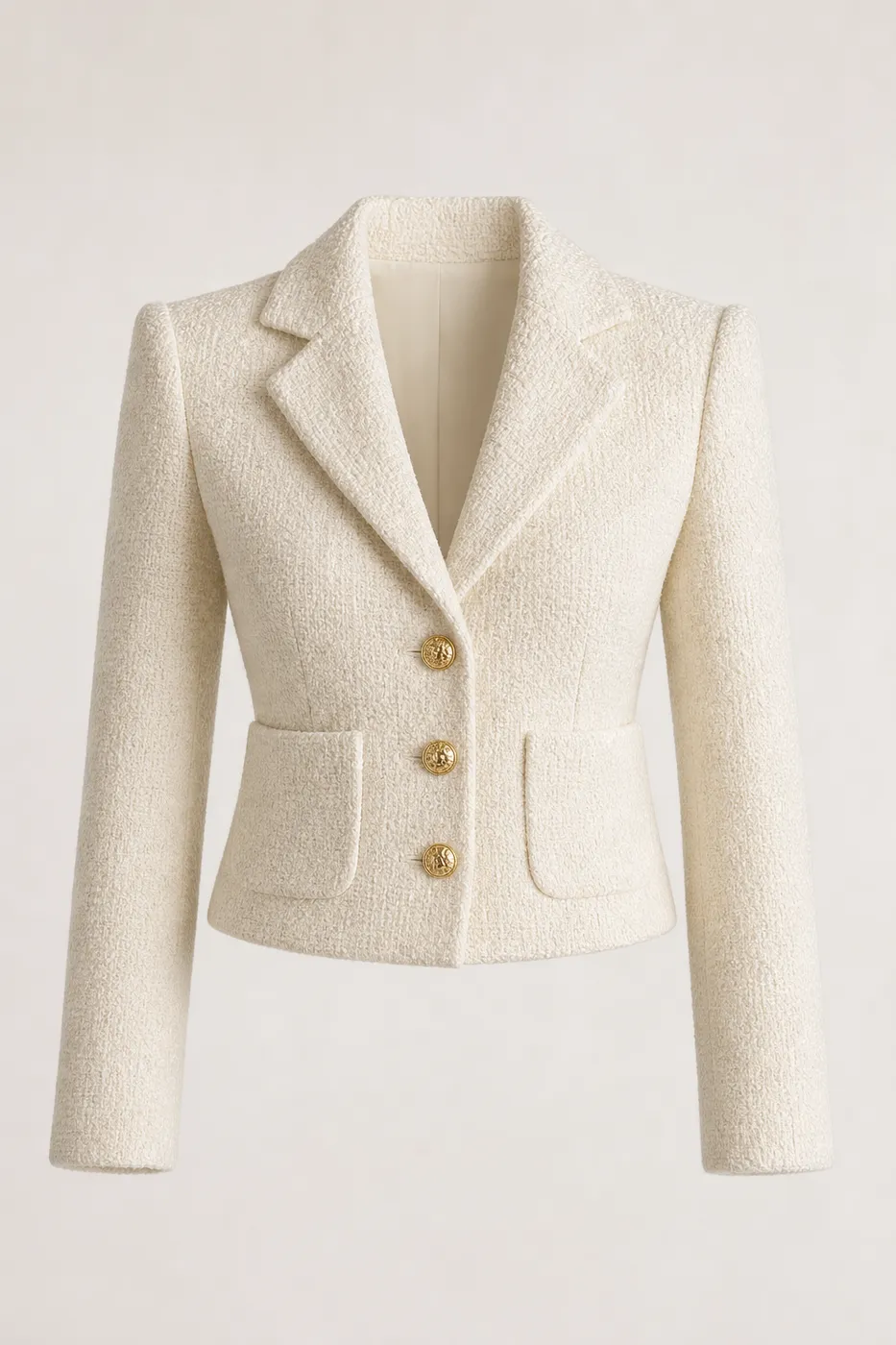 Structured Bouclé Wool Blazer Essential