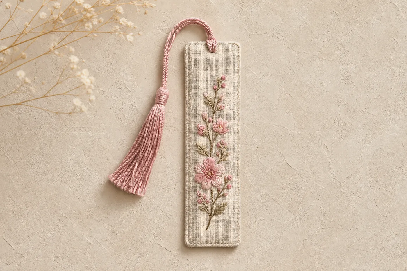 Embroidered Fabric Bookmark Essential