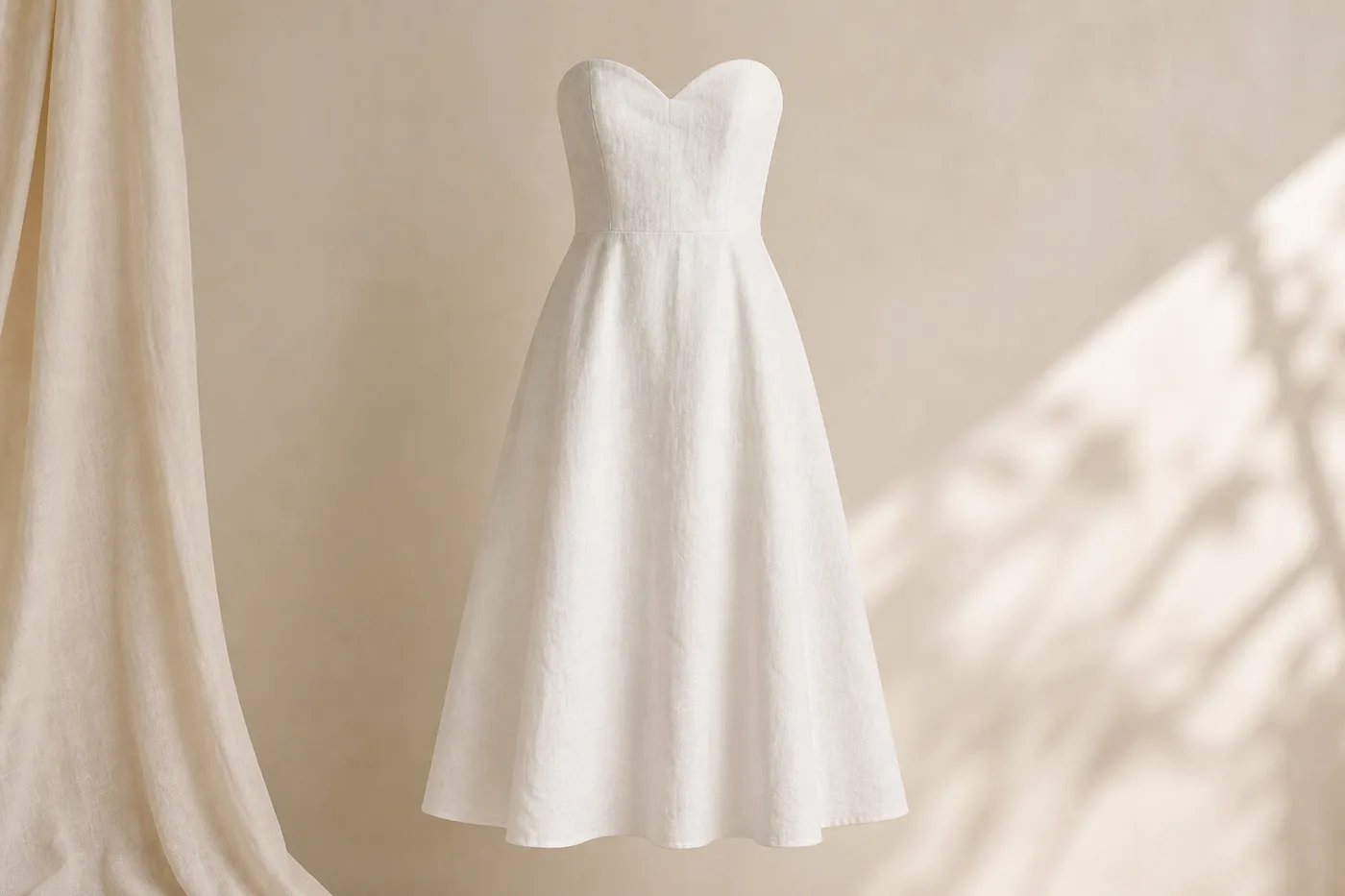 Signature Linen Strapless Dress Limited Edition