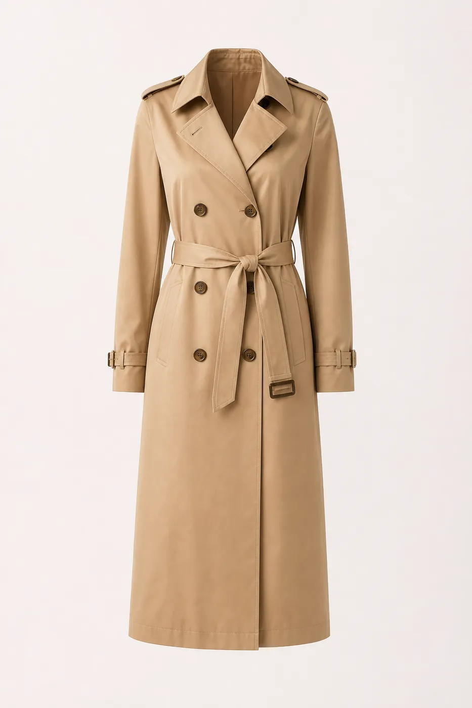 Long Coated Cotton Trench